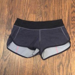 Grey Lululemon speed shorts